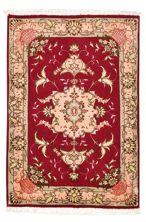 Persisk matta - Tabriz - Royal - 90 x 60 cm - röd