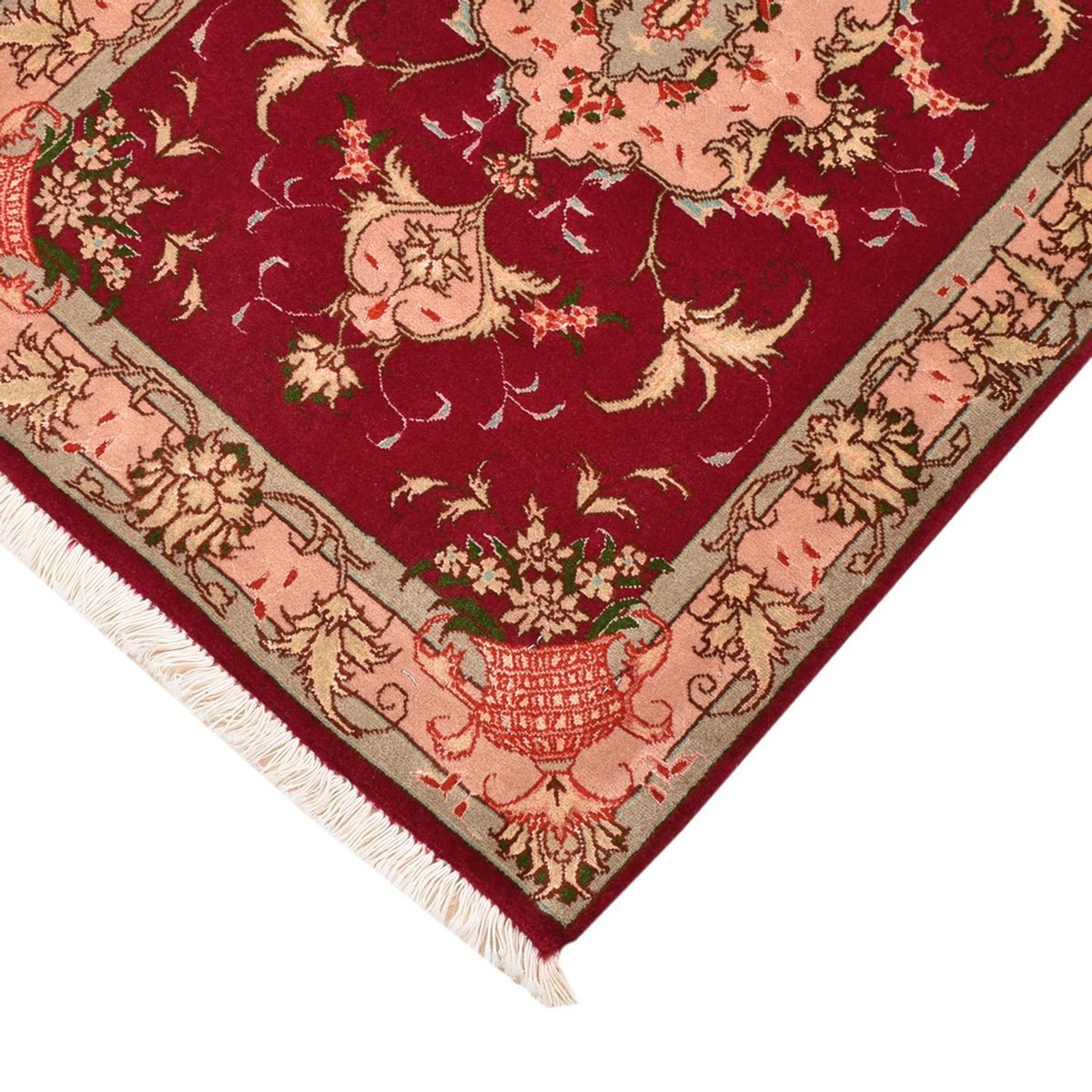 Persisk matta - Tabriz - Royal - 90 x 60 cm - röd