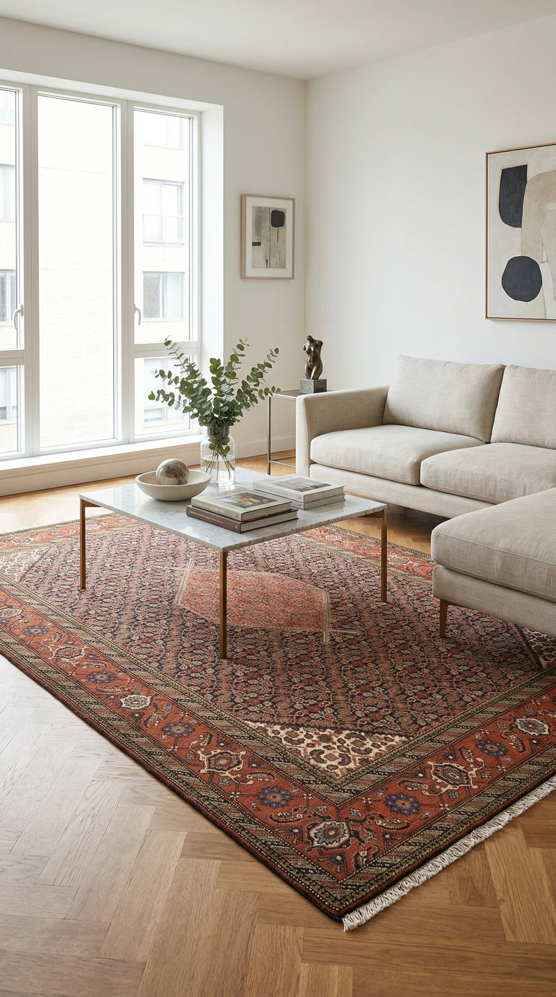 Persisk matta - Nomadic - 293 x 197 cm - mörk beige