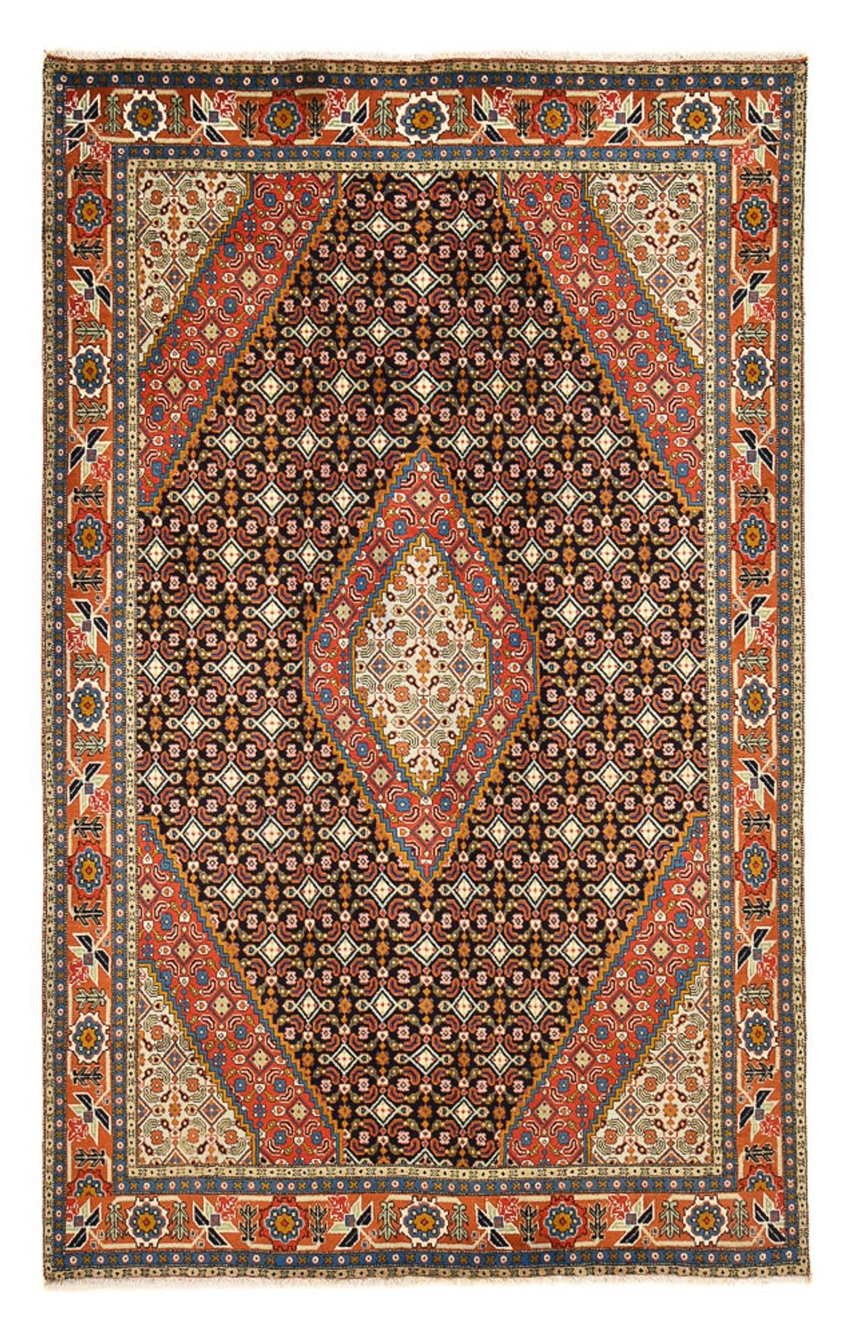 Persisk matta - Tabriz - 302 x 197 cm - mörk beige