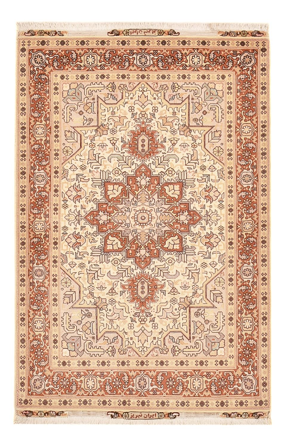 Persisk matta - Tabriz - Royal - 153 x 100 cm - ljusbeige