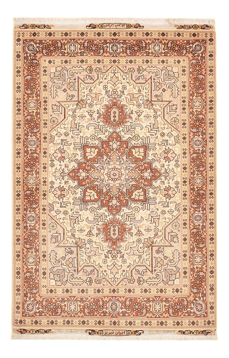 Persisk matta - Tabriz - Royal - 153 x 100 cm - ljusbeige