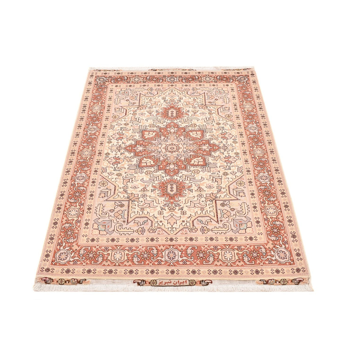 Persisk matta - Tabriz - Royal - 153 x 100 cm - ljusbeige