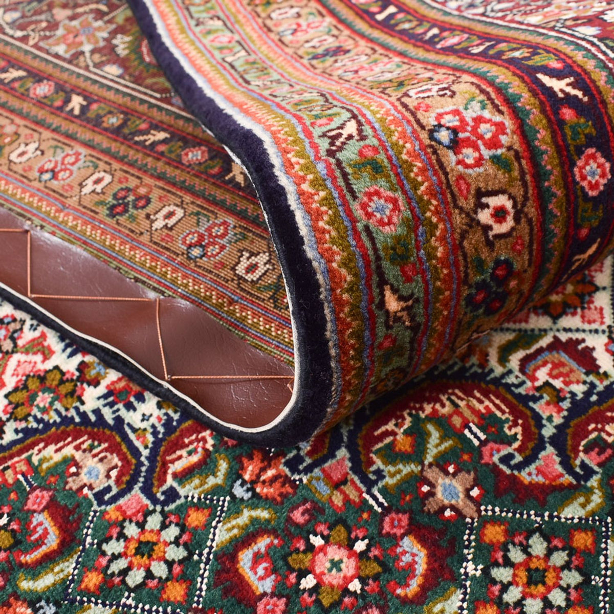 Persisk matta - Tabriz - Royal - 402 x 303 cm - mörk beige