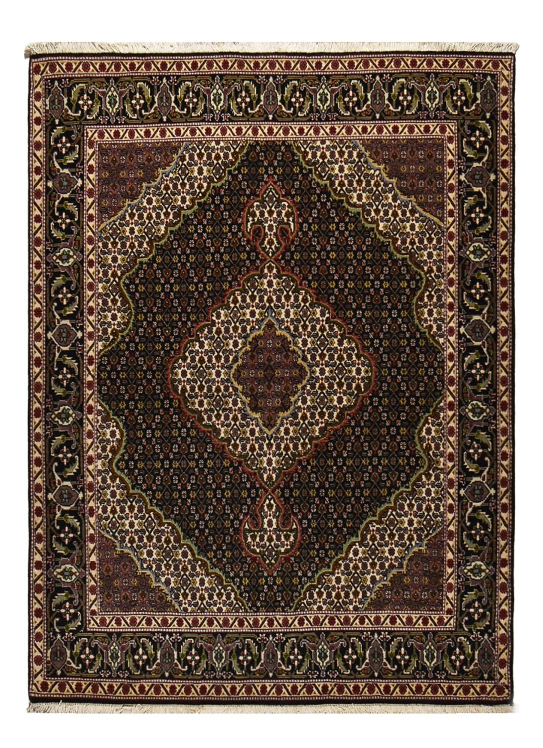 Persisk matta - Tabriz - Royal - 202 x 150 cm - mörkbrun