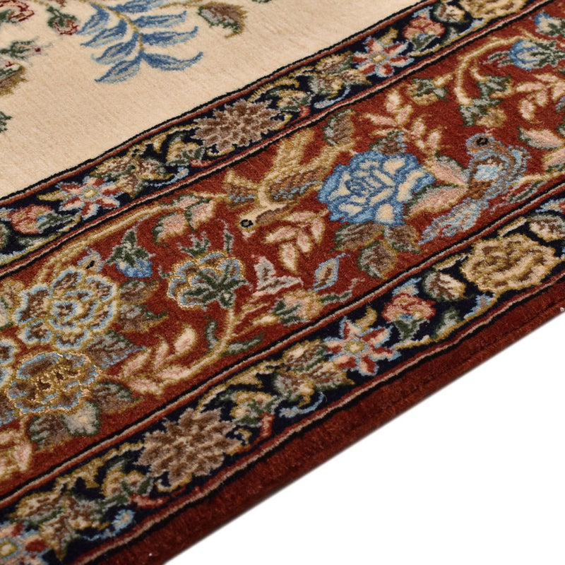 Persisk matta - Ghom - Kunglig - 201 x 129 cm - ljusbeige