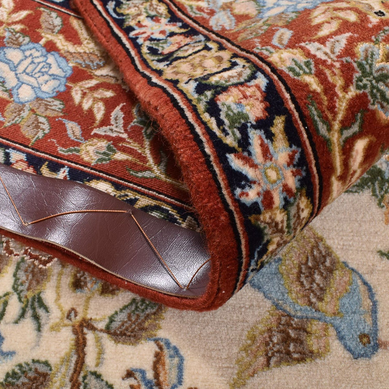 Persisk matta - Ghom - Kunglig - 201 x 129 cm - ljusbeige