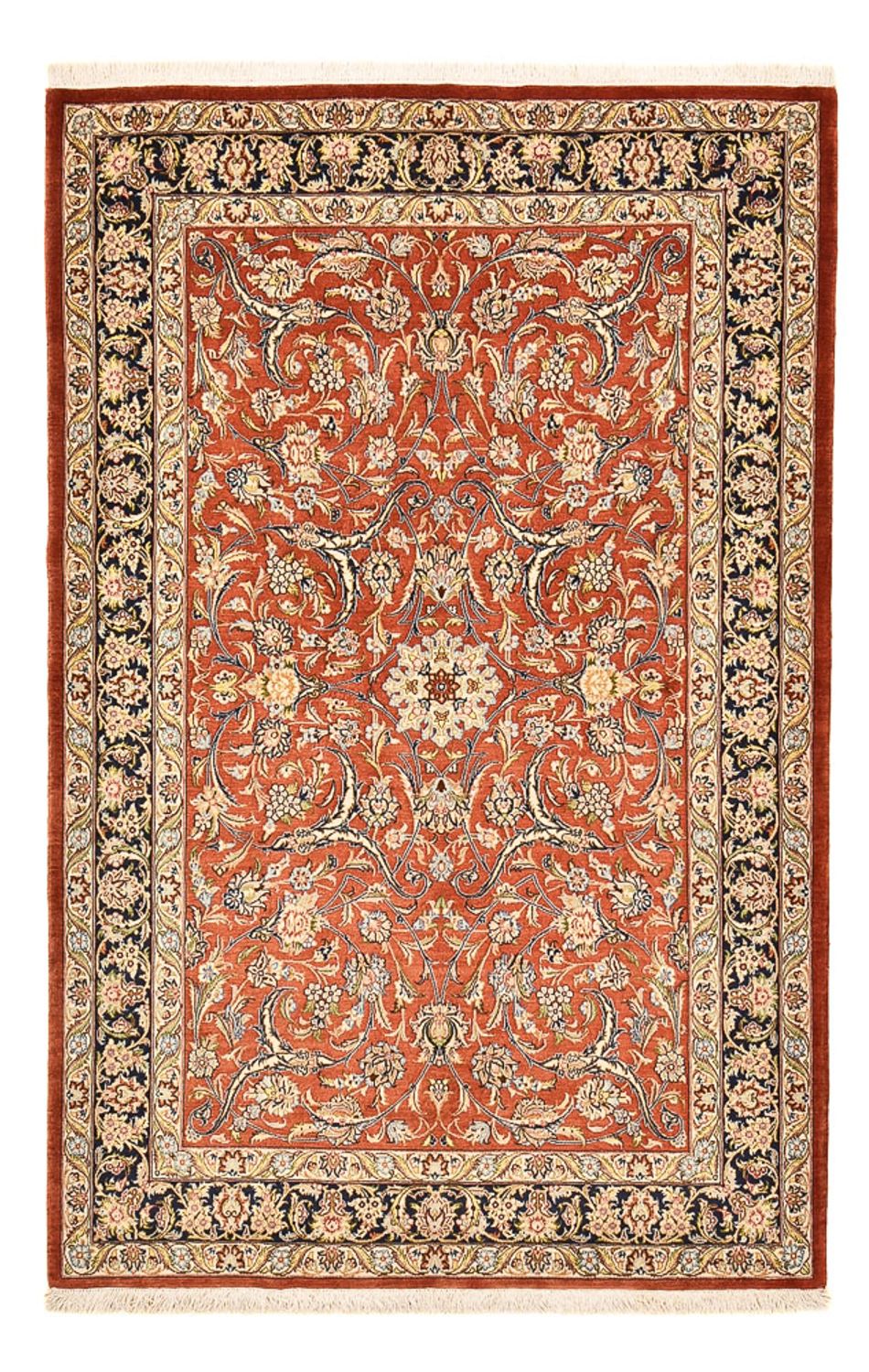 Persisk matta - Ghom - Kunglig - 207 x 134 cm - röd