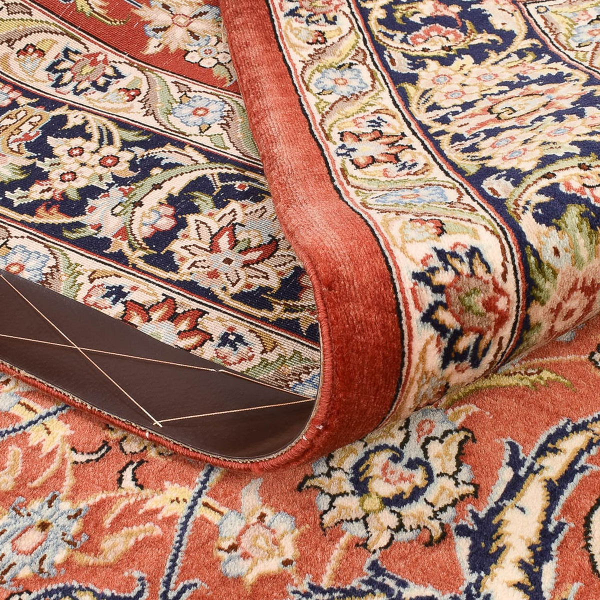 Persisk matta - Ghom - Kunglig - 207 x 134 cm - röd