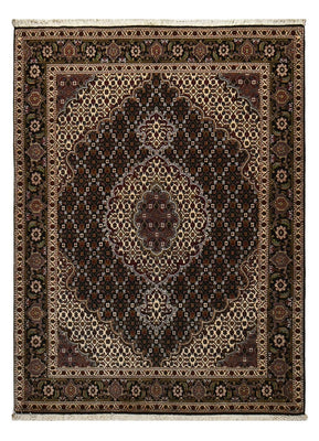 Persisk matta - Tabriz - Royal - 196 x 148 cm - mörkbrun