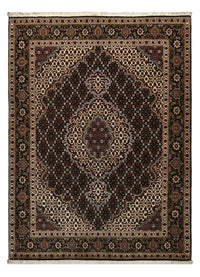Persisk matta - Tabriz - Royal - 196 x 148 cm - mörkbrun
