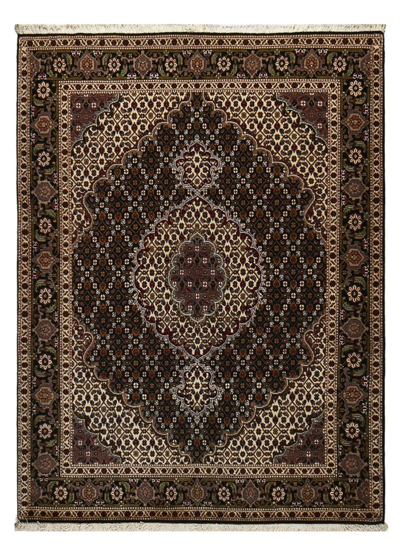 Persisk matta - Tabriz - Royal - 196 x 148 cm - mörkbrun