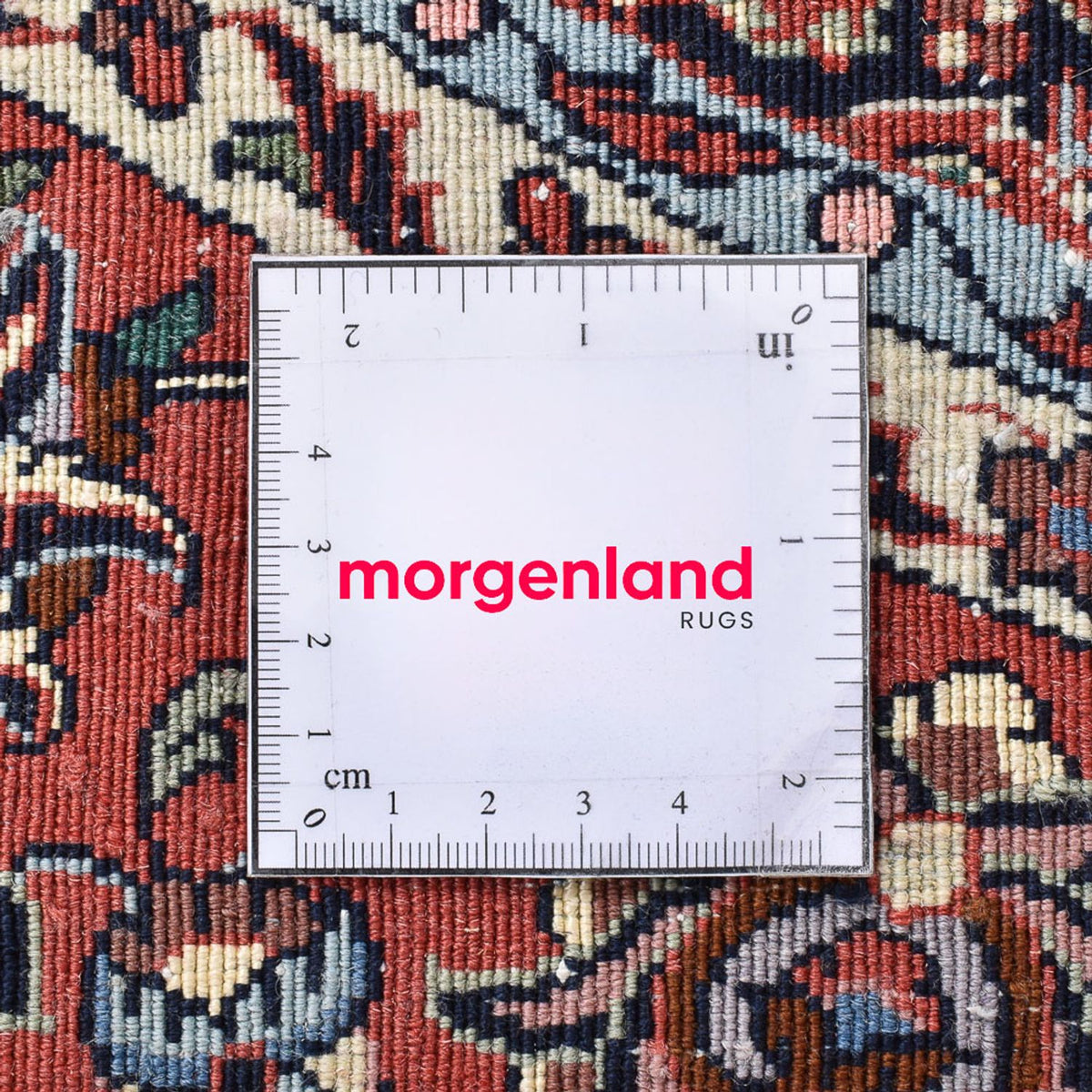 Persisk matta - Bijar runt  - 155 x 155 cm - mörkröd