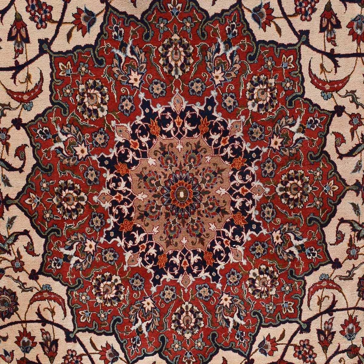 Persisk matta - Isfahan - Premium - 518 x 314 cm - grädde