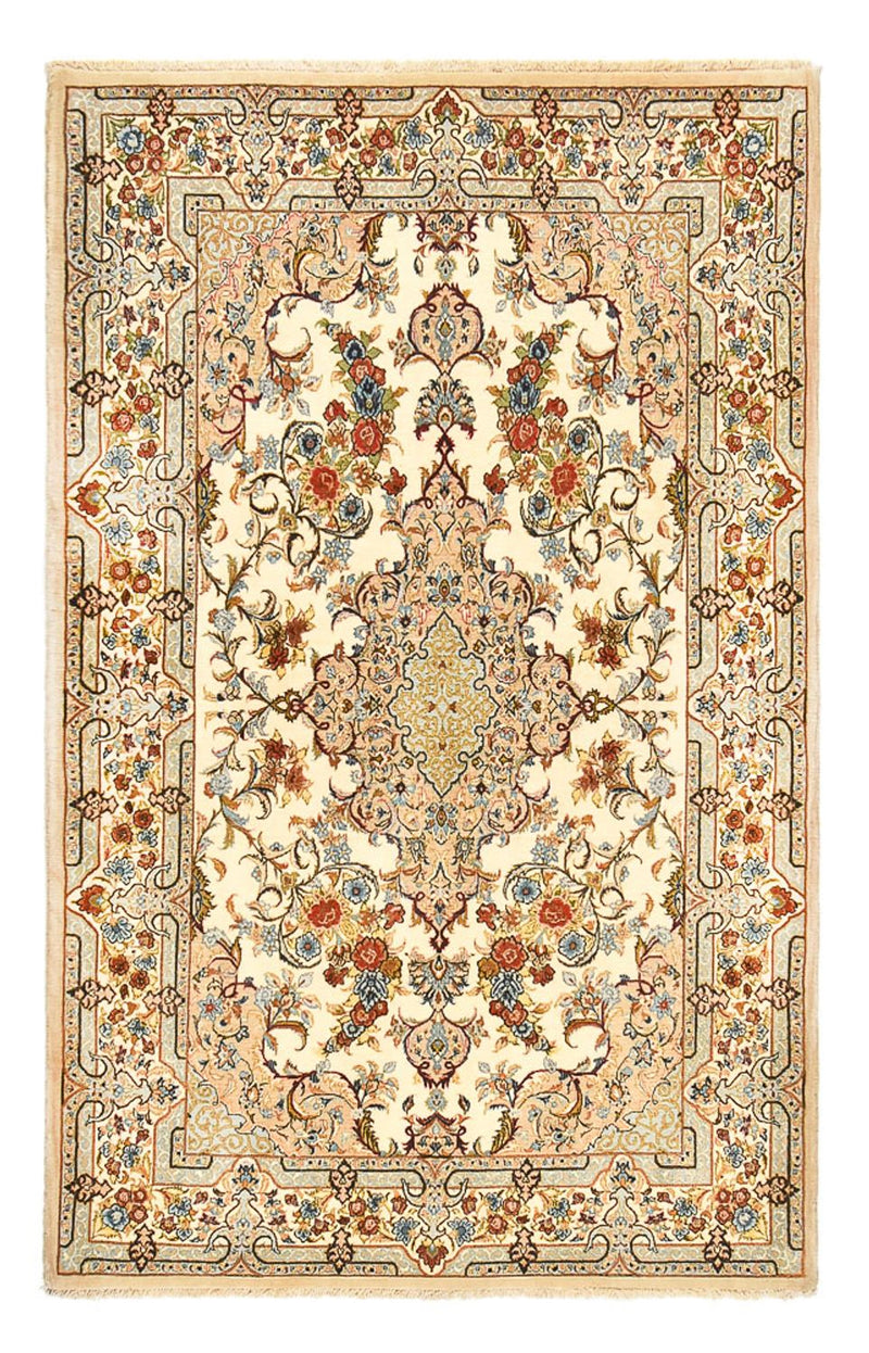 Persisk matta - Ghom - Kunglig - 211 x 130 cm - ljusbeige
