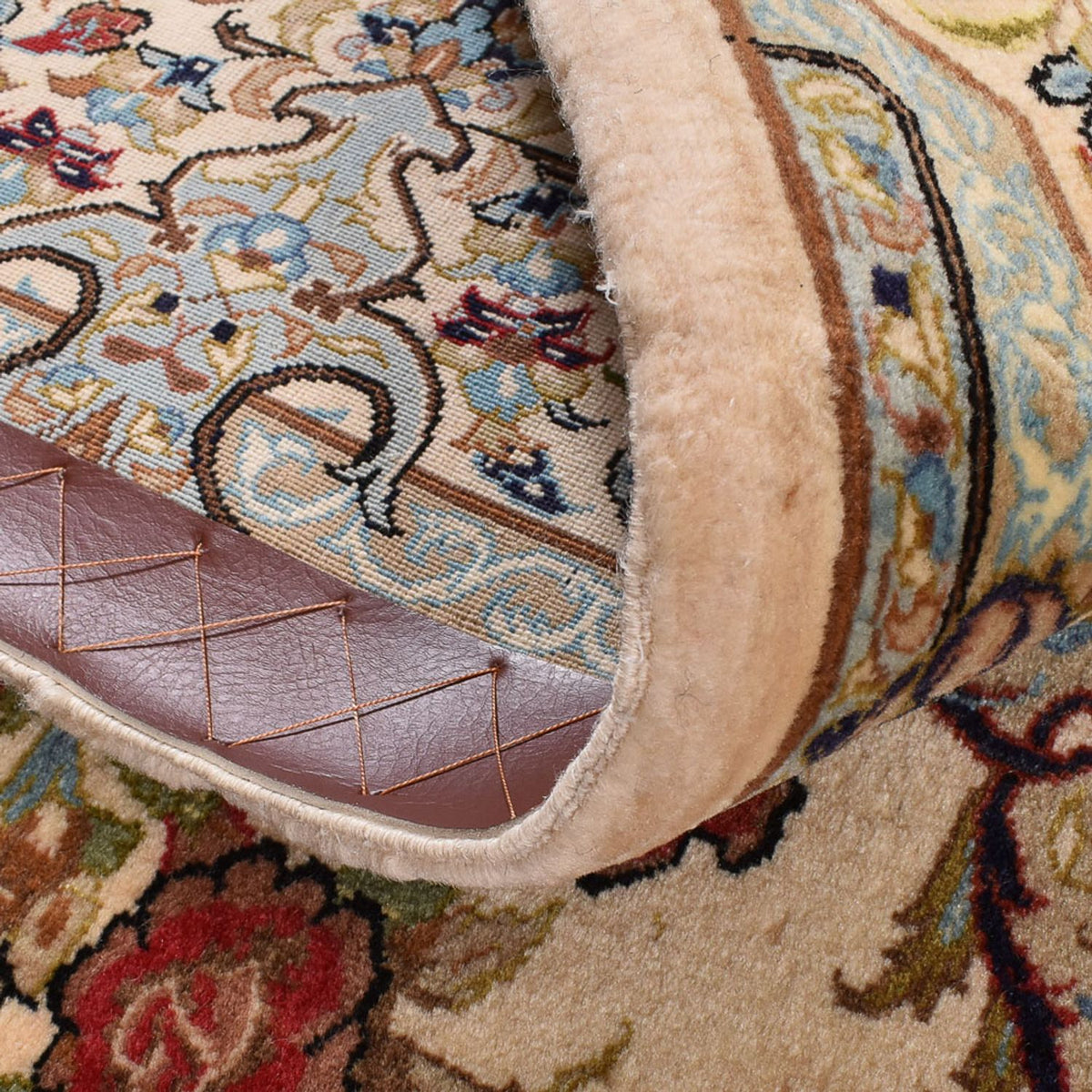 Persisk matta - Ghom - Kunglig - 211 x 130 cm - ljusbeige