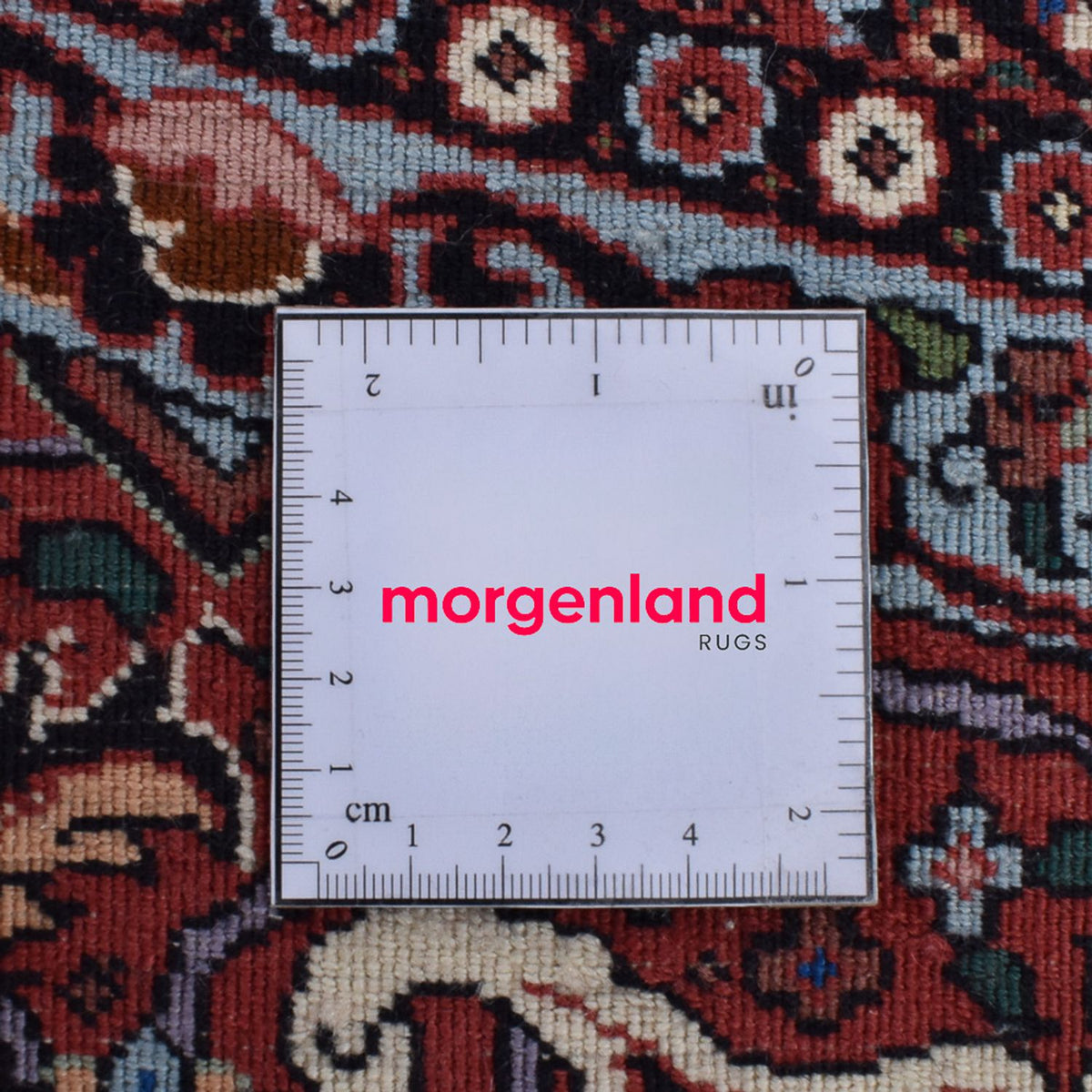 Persisk matta - Bijar runt  - 300 x 300 cm - mörkröd