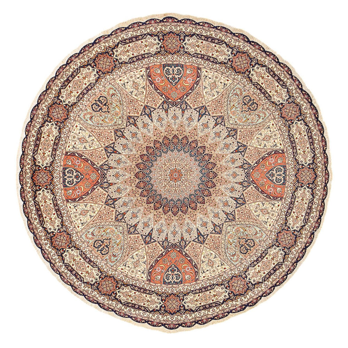 Persisk matta - Tabriz - Royal runt  - 312 x 312 cm - beige