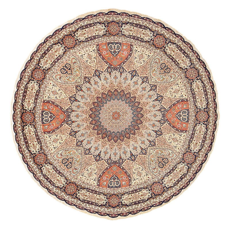 Persisk matta - Tabriz - Royal runt  - 312 x 312 cm - beige