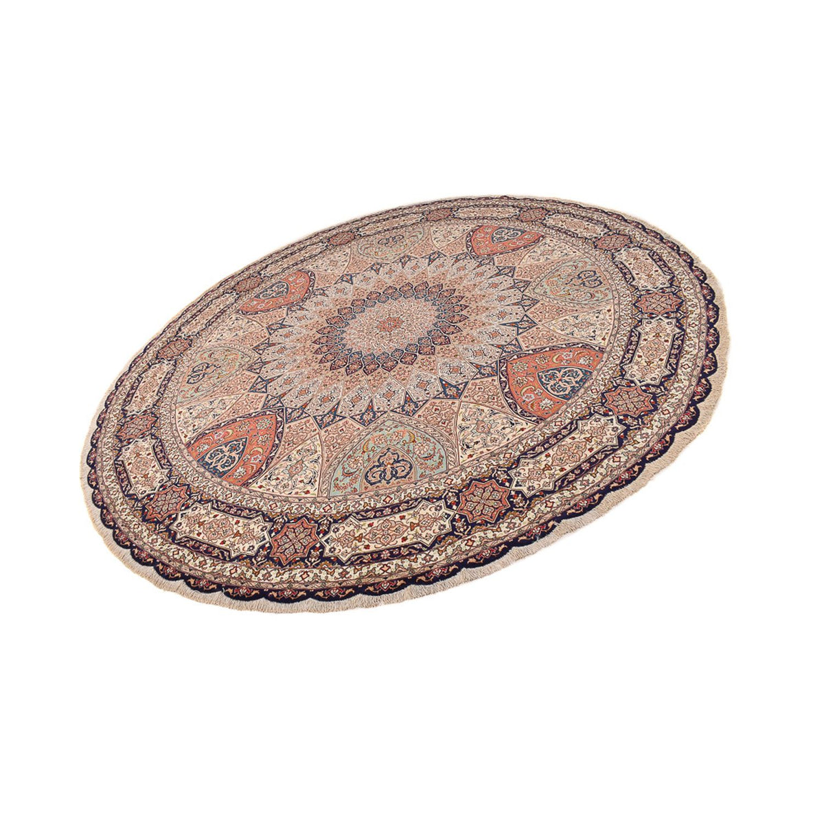 Persisk matta - Tabriz - Royal runt  - 312 x 312 cm - beige