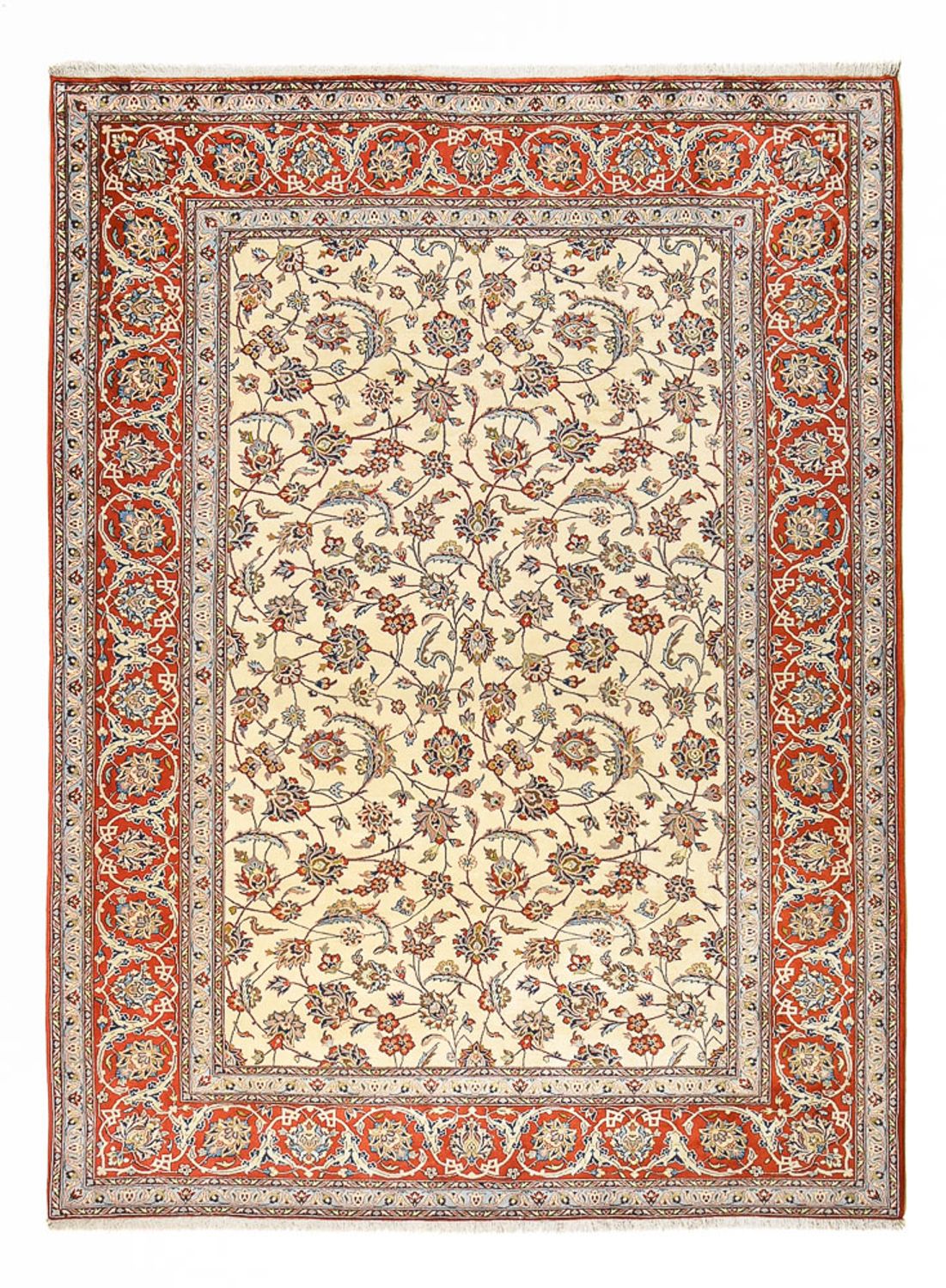Persisk matta - Isfahan - Premium - 367 x 253 cm - ljusbeige