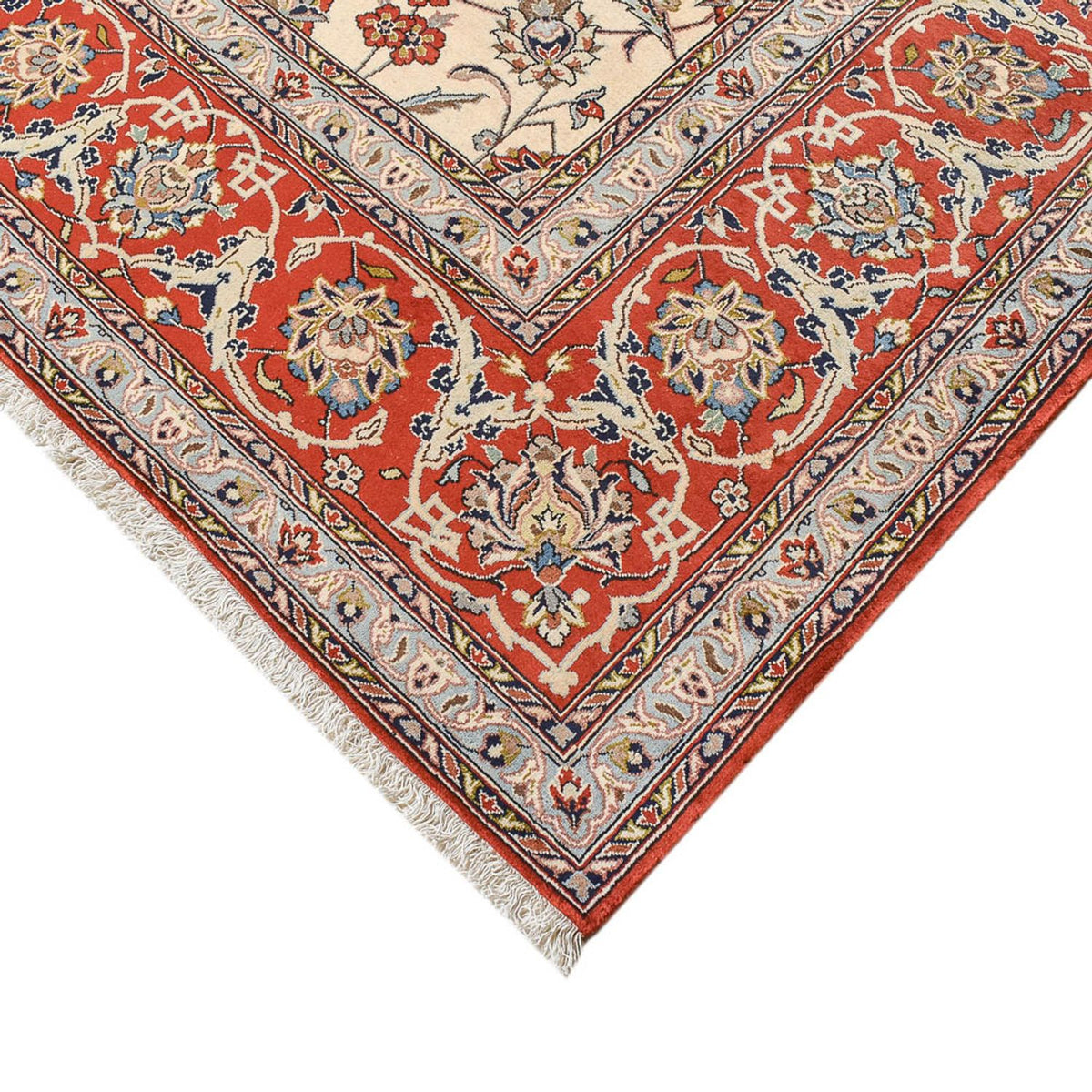 Persisk matta - Isfahan - Premium - 367 x 253 cm - ljusbeige