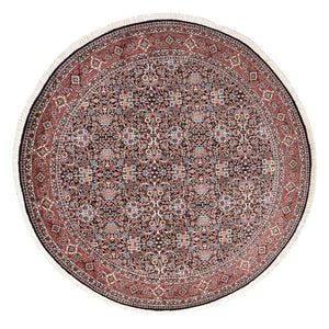 Persisk matta - Bijar - 240 x 240 cm - mörkröd