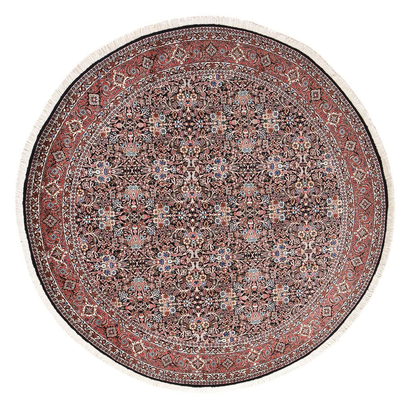 Persisk matta - Bijar - 240 x 240 cm - mörkröd