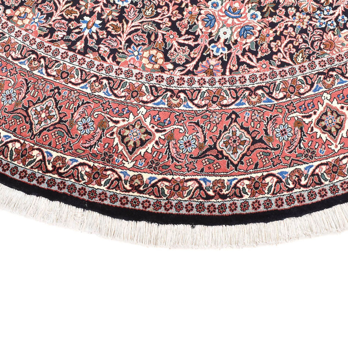 Persisk matta - Bijar - 240 x 240 cm - mörkröd