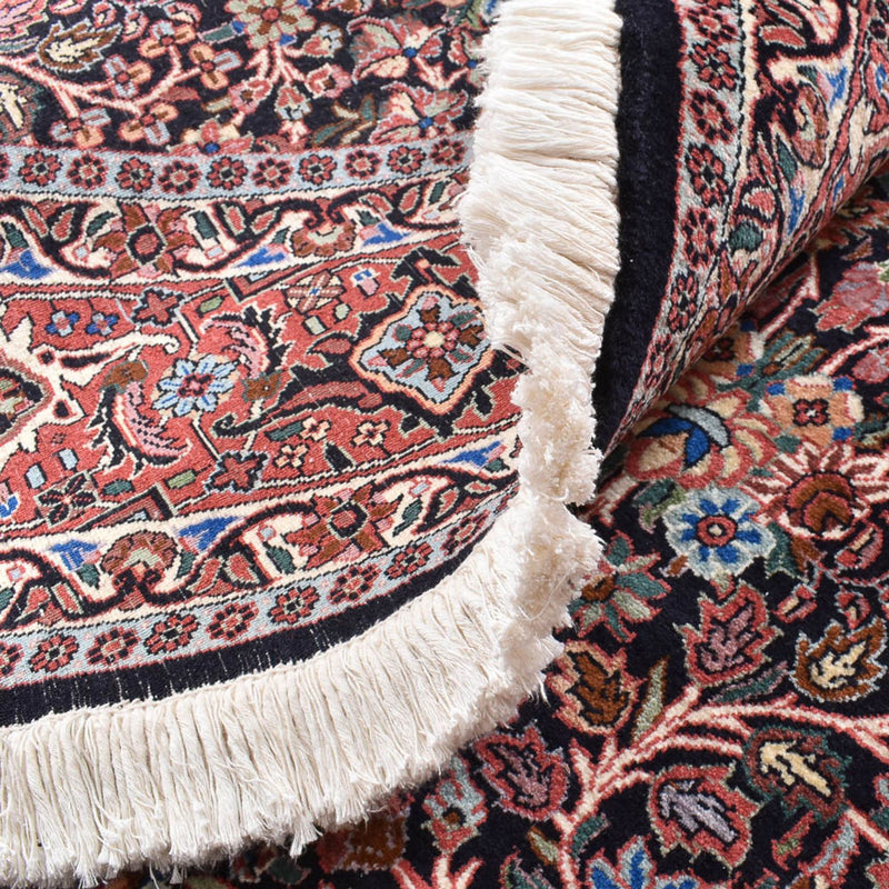 Persisk matta - Bijar - 240 x 240 cm - mörkröd