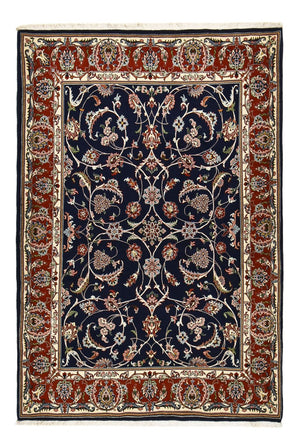 Persisk matta - Ghom - 212 x 146 cm - mörkblå