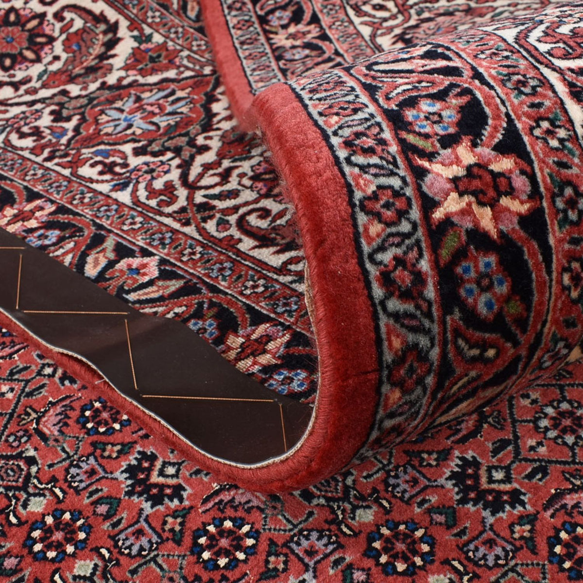 Persisk matta - Bijar - 392 x 300 cm - bordeaux röd