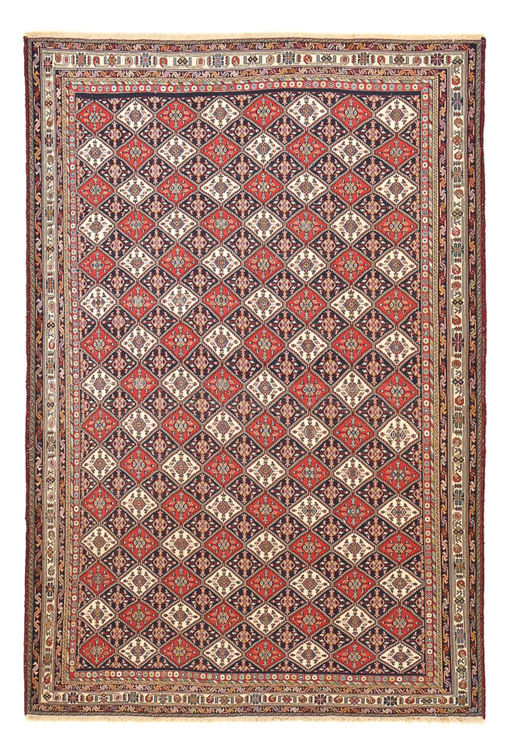 Kelim Carpet - orientalisk matta - 289 x 193 cm - ljusröd