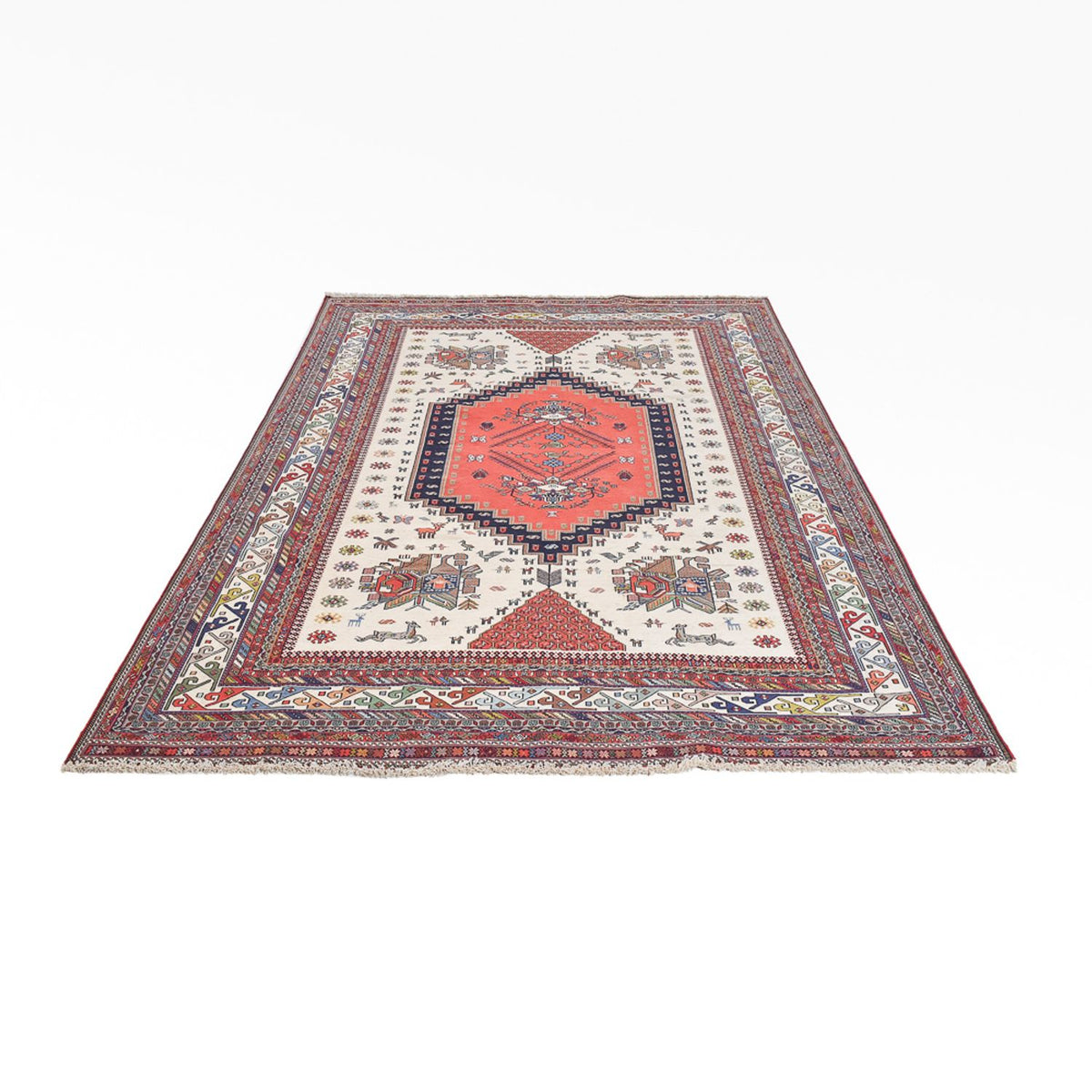 Kelim Carpet - orientalisk matta - 297 x 198 cm - flerfärgad