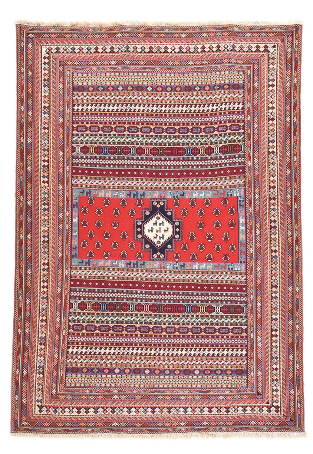 Kelim Carpet - orientalisk matta - 289 x 200 cm - flerfärgad