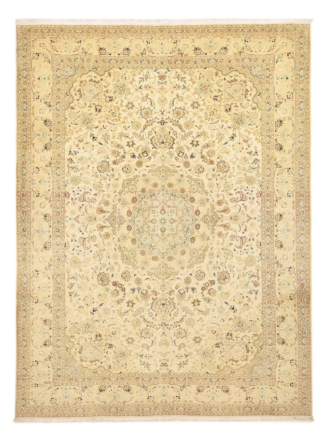 Persisk matta - Tabriz - Royal - 342 x 252 cm - ljusbeige