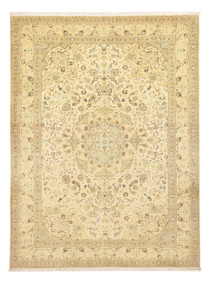 Persisk matta - Tabriz - Royal - 342 x 252 cm - ljusbeige