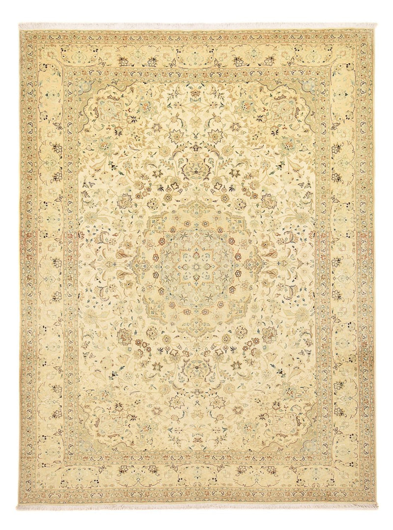 Persisk matta - Tabriz - Royal - 342 x 252 cm - ljusbeige