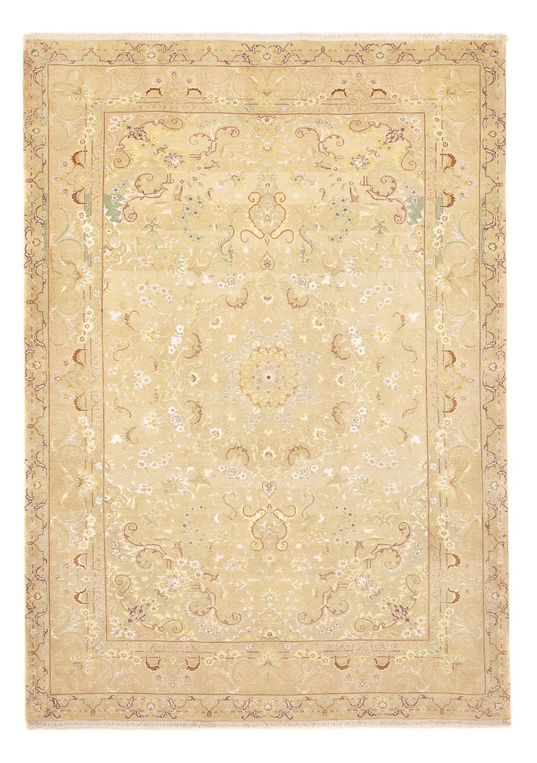 Persisk matta - Tabriz - Royal - 288 x 200 cm - ljusbeige