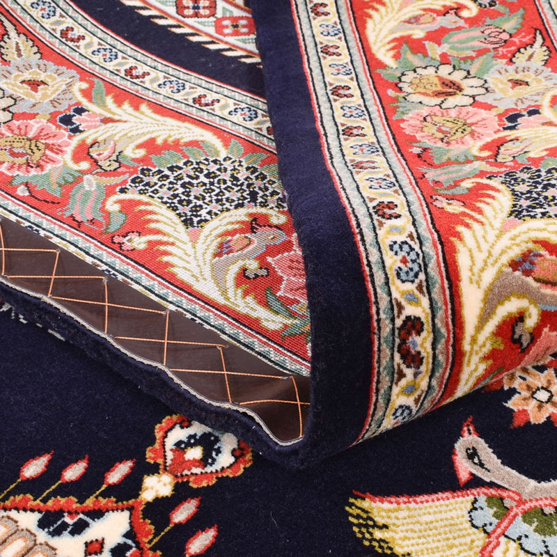 Persisk matta - Ghom - Kunglig - 218 x 135 cm - mörkblå