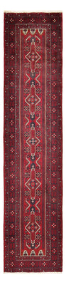 Runner Baluch-matta - 414 x 97 cm - röd
