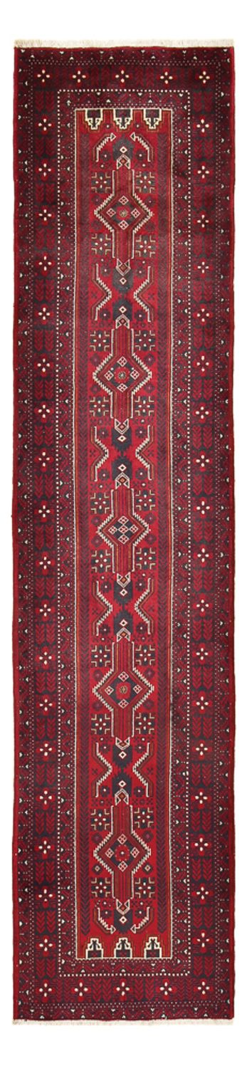 Runner Baluch-matta - 414 x 97 cm - röd