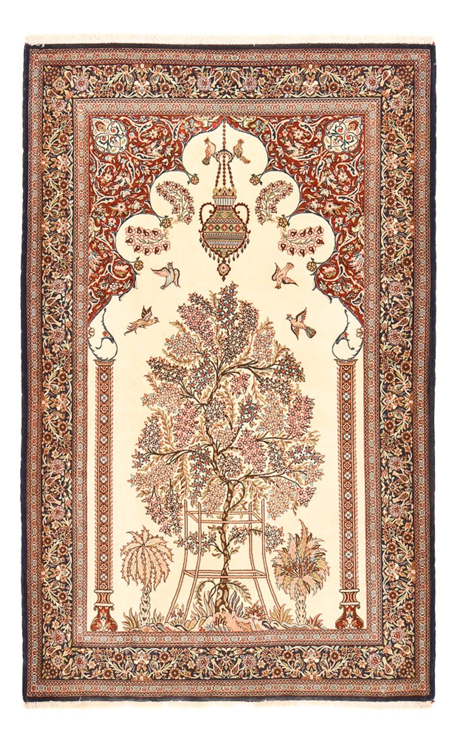 Persisk matta - Ghom - Kunglig - 204 x 132 cm - beige