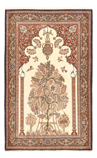 Persisk matta - Ghom - Kunglig - 204 x 132 cm - beige