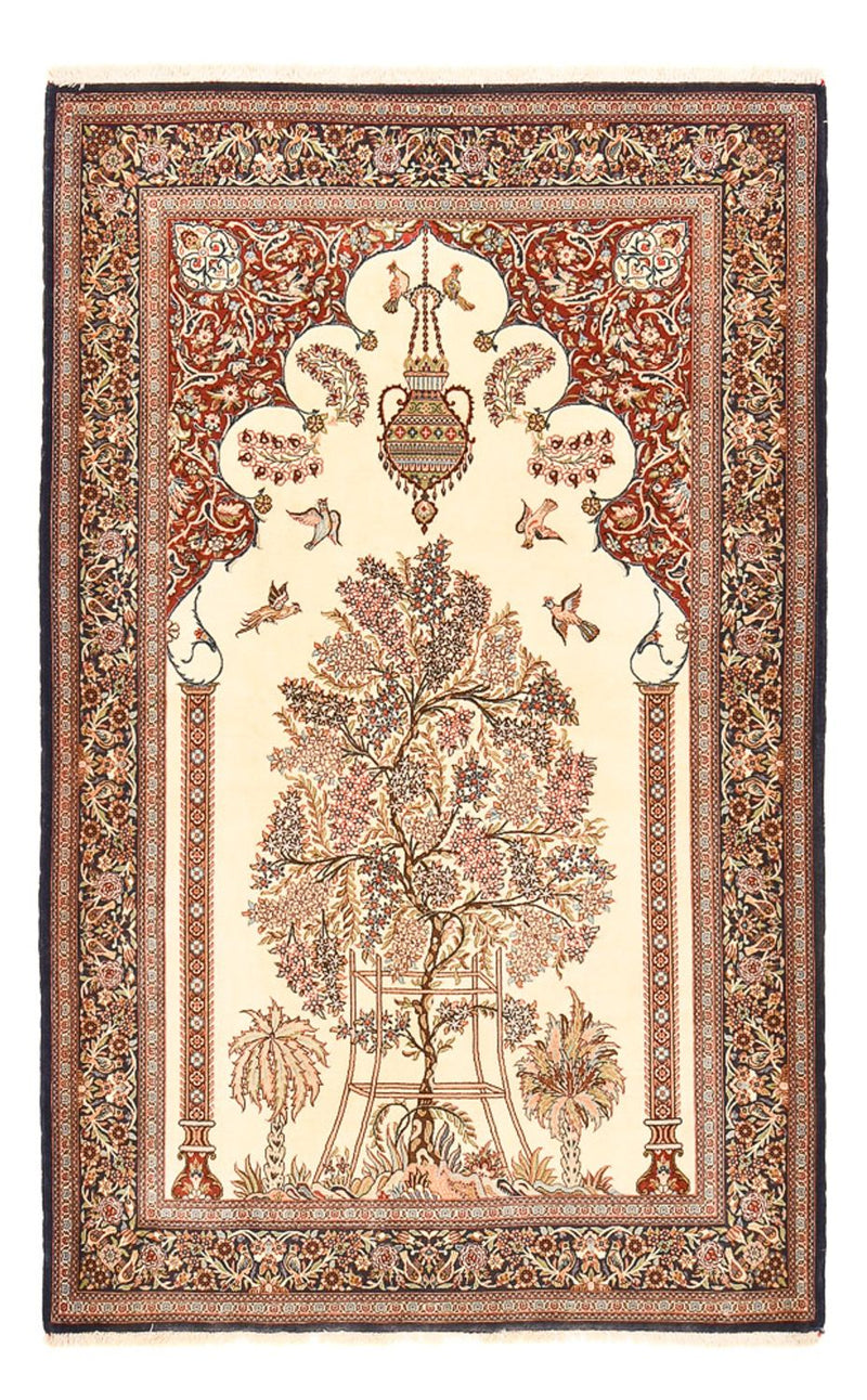 Persisk matta - Ghom - Kunglig - 204 x 132 cm - beige