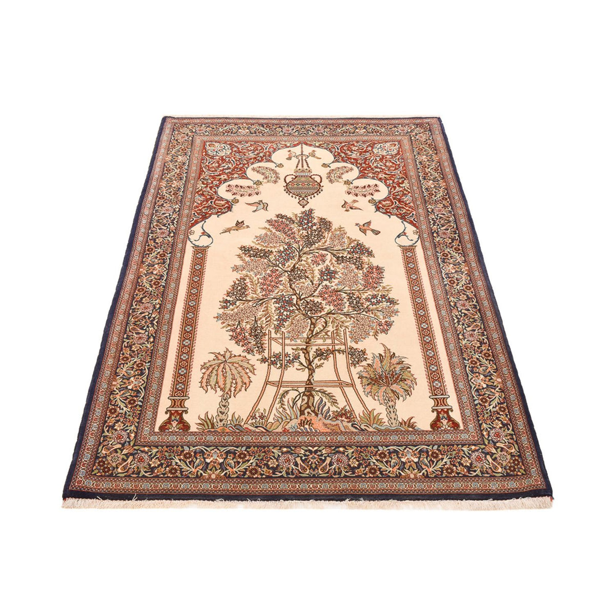 Persisk matta - Ghom - Kunglig - 204 x 132 cm - beige
