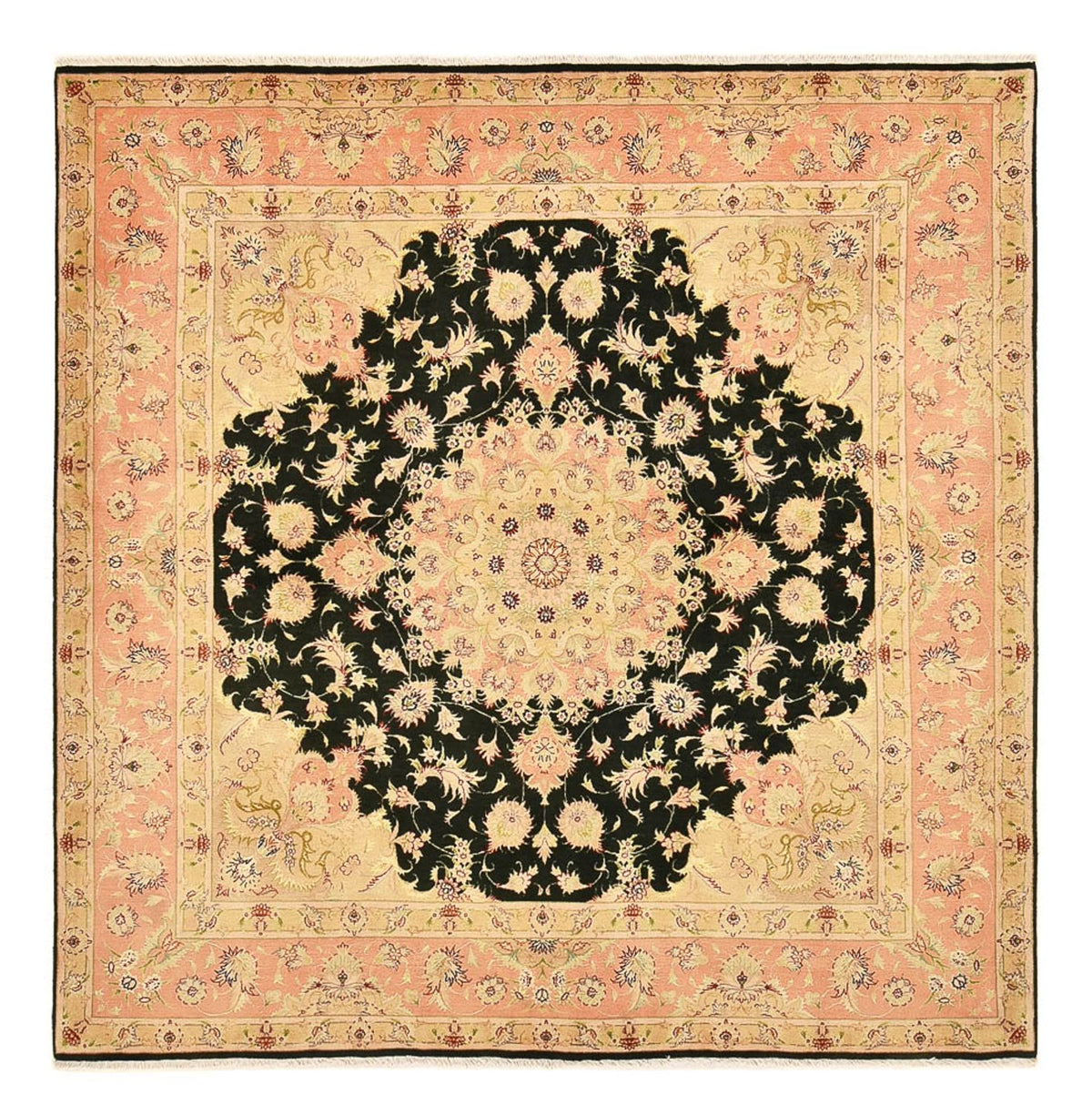 Persisk matta - Tabriz - Royal kvadrat  - 202 x 196 cm - mörkblå