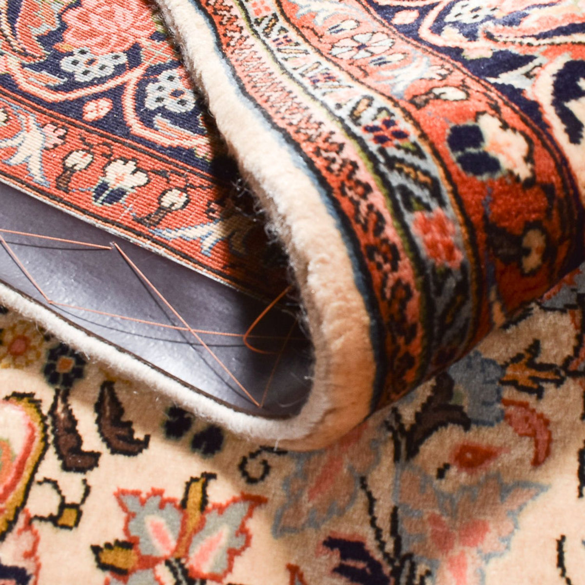 Persisk matta - Bijar - 292 x 179 cm - ljusbeige