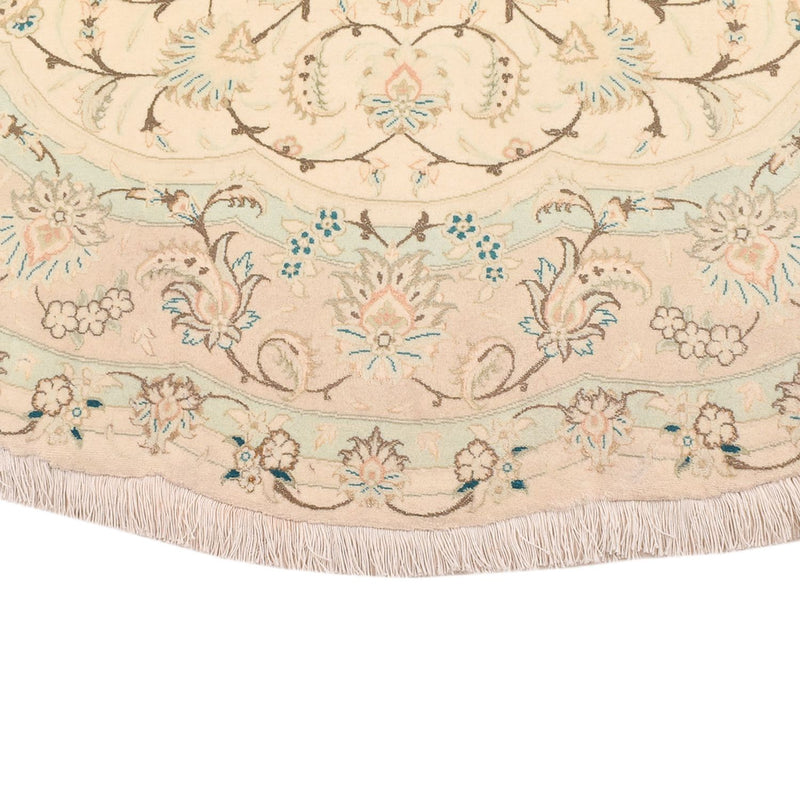 Persisk matta - Tabriz - Premium runt  - 200 x 200 cm - sand