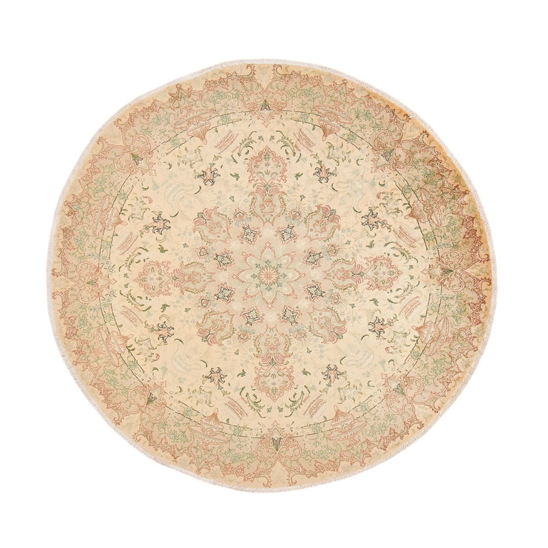 Persisk matta - Tabriz - Royal runt  - 200 x 200 cm - beige